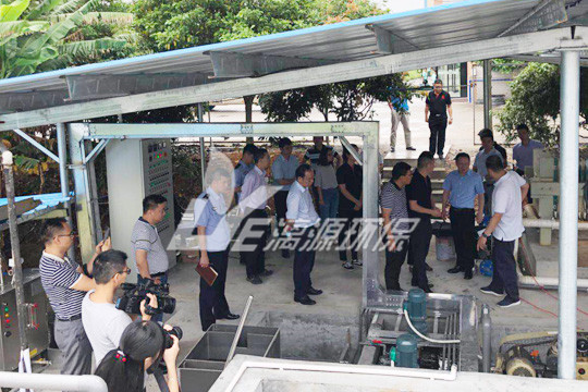 广州市开发区领导考查如意彩承建的污水处理工程
